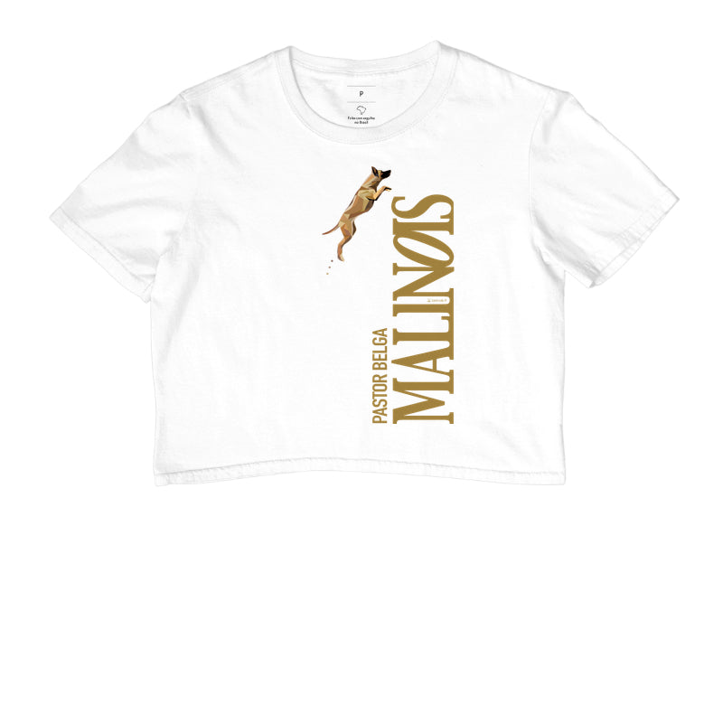 Camiseta Cropped Pastor Belga Malinois O Salto - Geoma