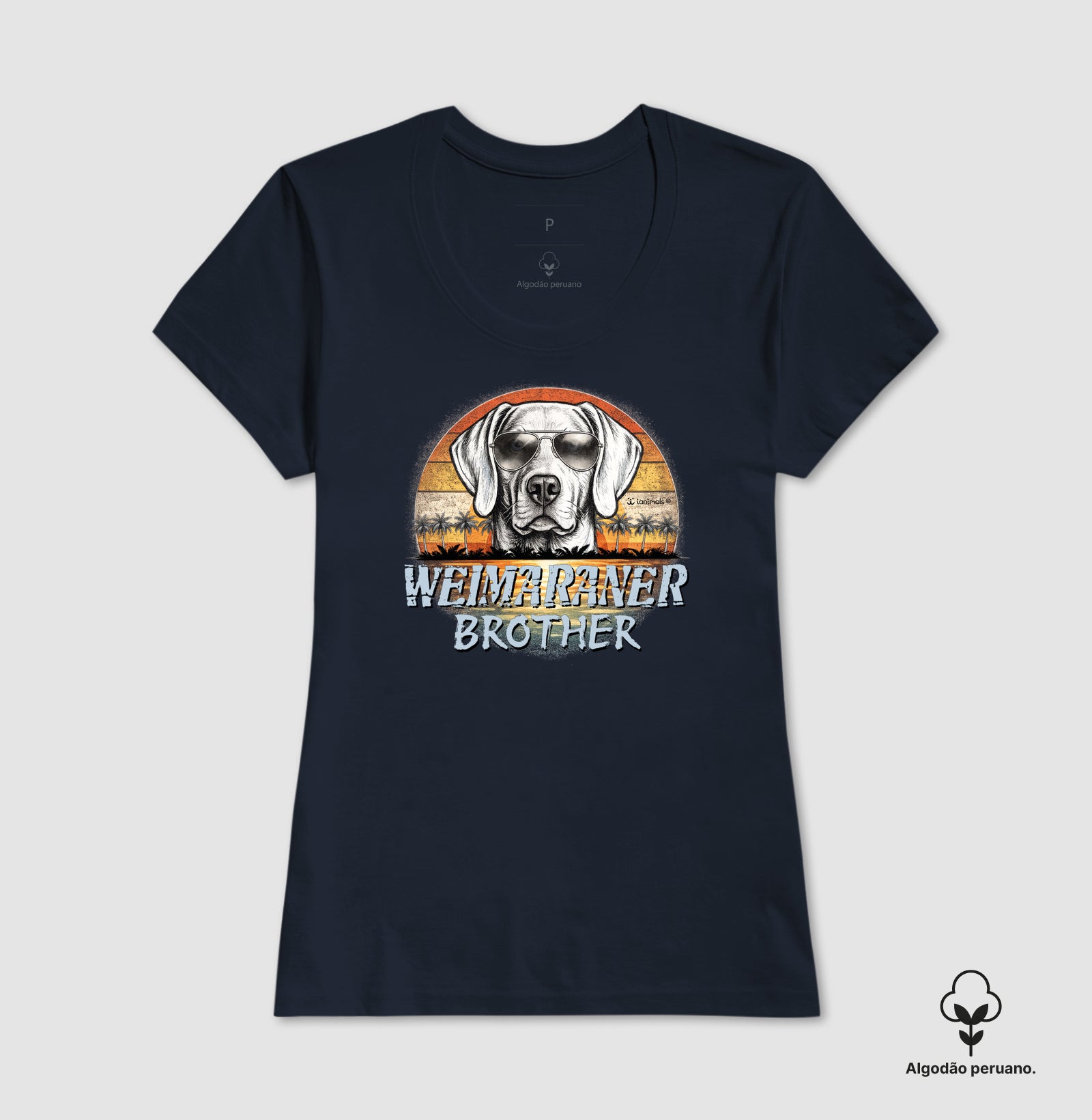 Camiseta INCA SOFT Weimaraner BROTHER Sunset Vintage - Família
