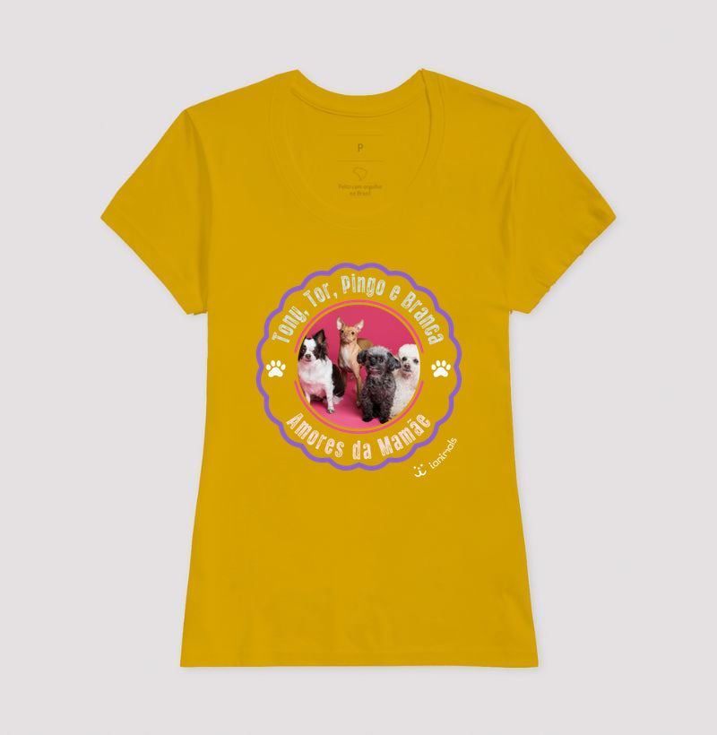 Camiseta Carimbo e Foto Pets - Personalizada | iAnimals
