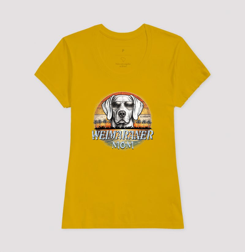 Camiseta Weimaraner MOM Sunset Vintage - Família