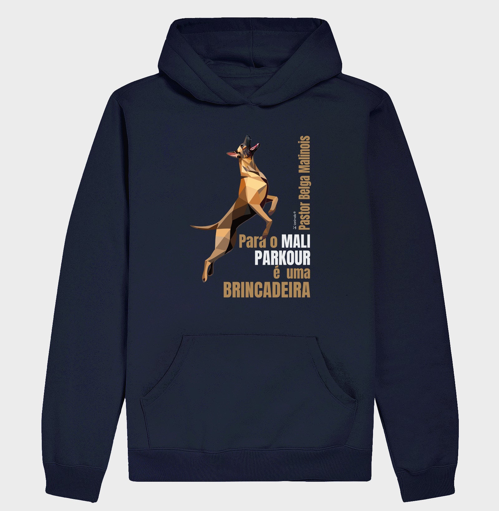 Moletom com Capuz Malinois Parkour é Brincadeira
