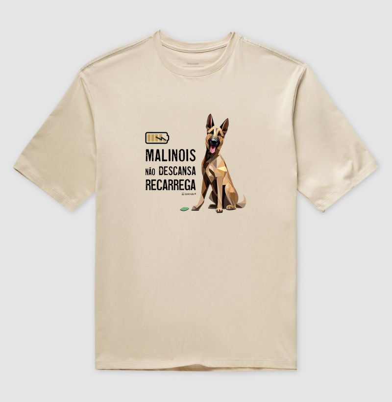 Camiseta Oversized Malinois Não Descansa - Essência