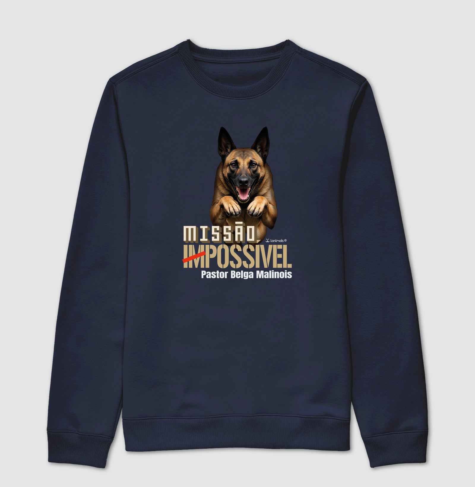 Moletom Suéter Malinois Missão Impossível - Essência