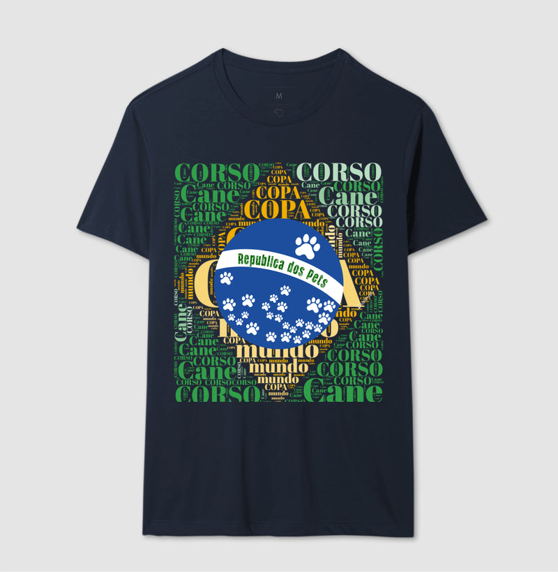 Camiseta Bandeira Brasil Pet - Nuvem de Palavras  - Personalizada
