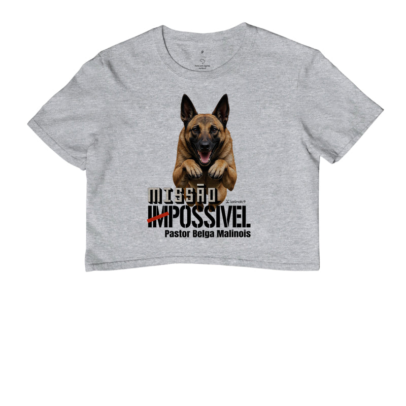 Camiseta Cropped Malinois Missão Impossível - Essência