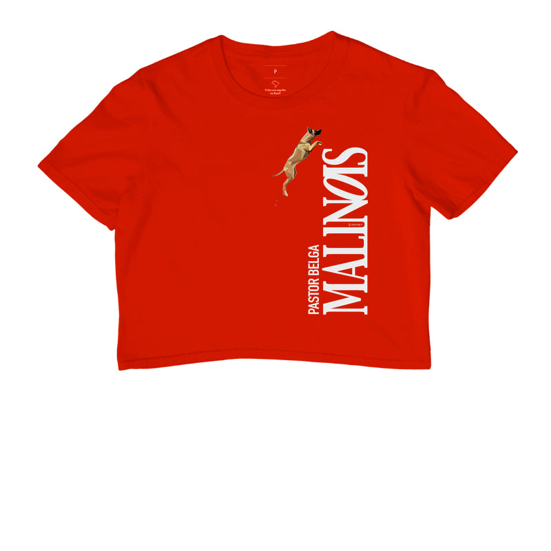 Camiseta Cropped Pastor Belga Malinois O Salto - Geoma