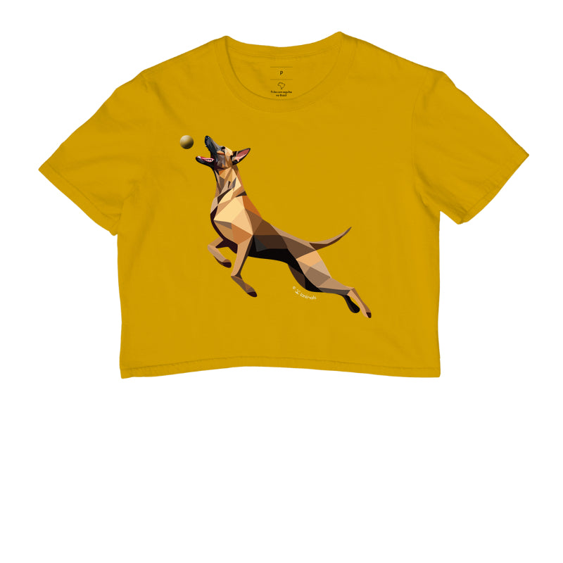 Camiseta Cropped Malinois O Pulo - Perfil/Geoma
