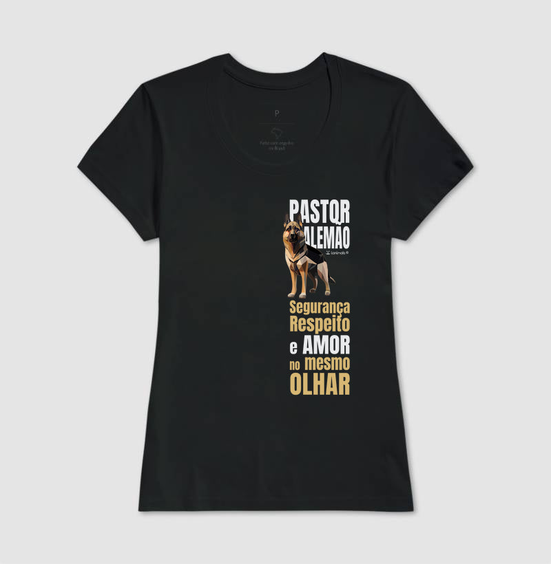 Camiseta Pastor Alemão Olhar - Essência