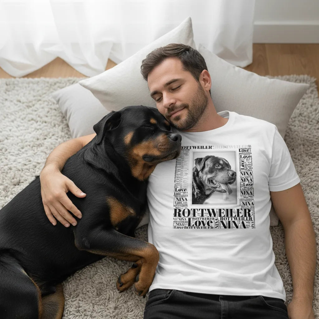 Camiseta Quadro Foto Pet - Nuvem de Palavras - Personalizada