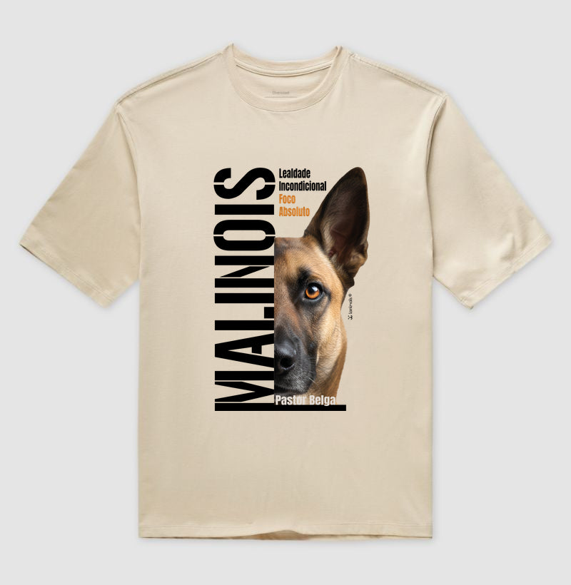 Camiseta Oversized Malinois Foco Absoluto - Essência
