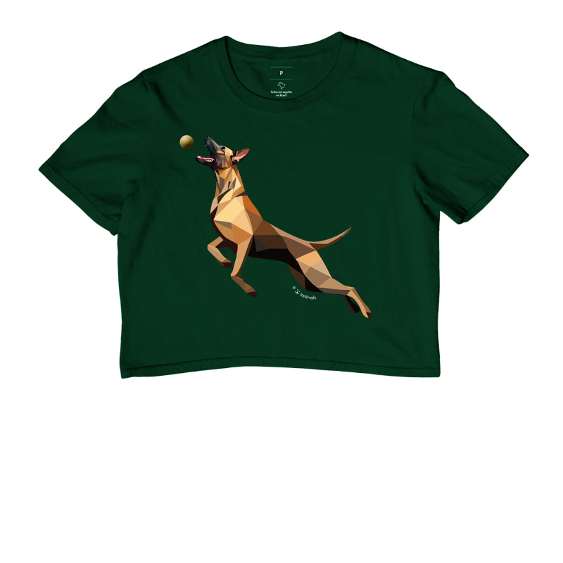 Camiseta Cropped Malinois O Pulo - Perfil/Geoma