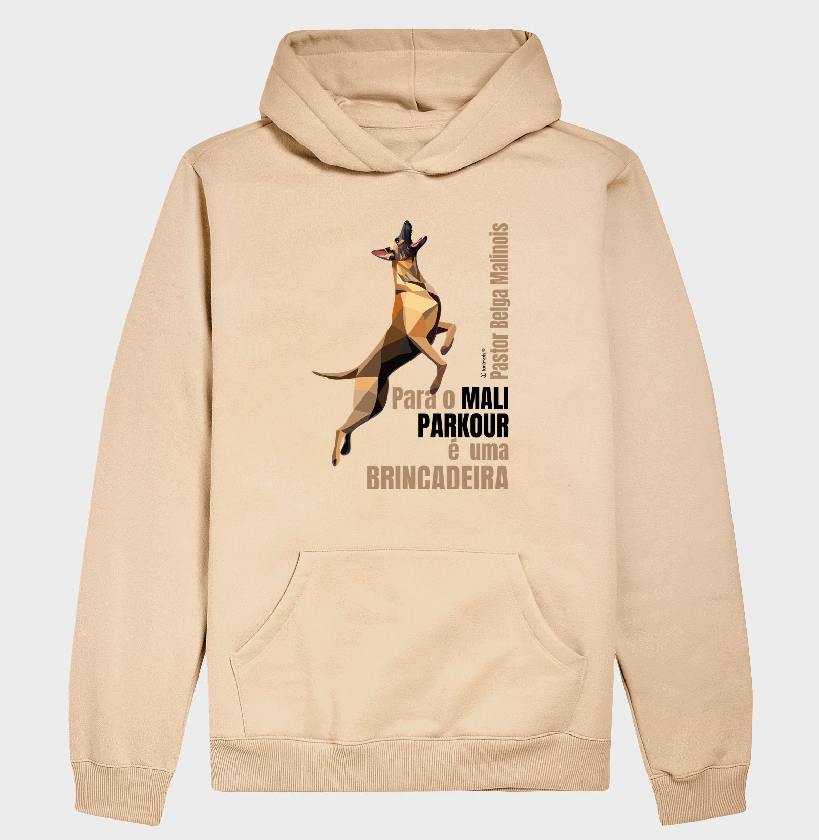 Moletom com Capuz Malinois Parkour é Brincadeira