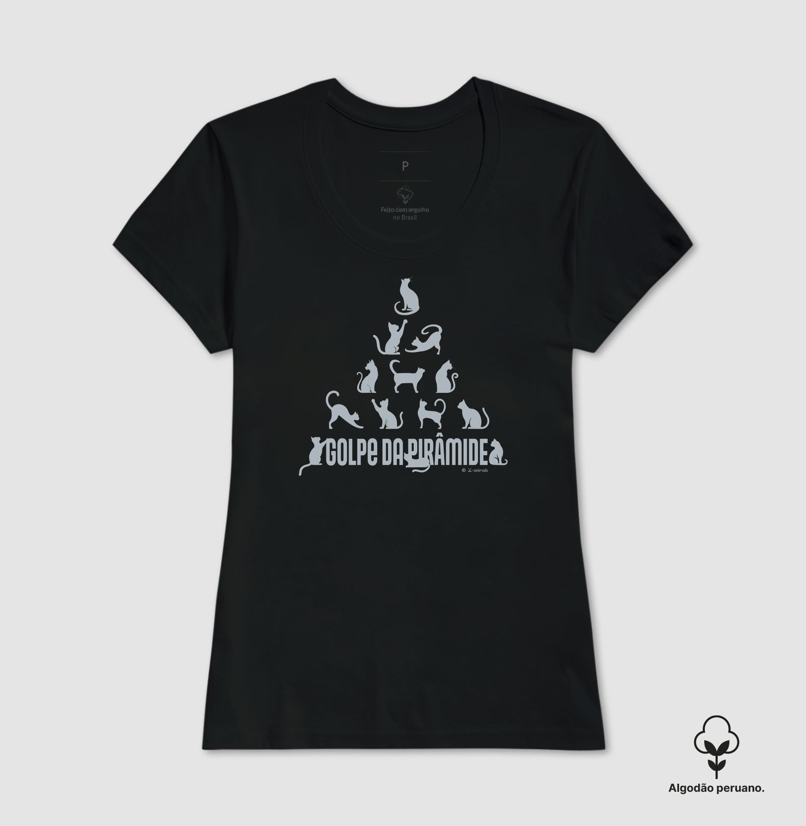 Camiseta “INCA SOFT” Gato, Golpe da Pirâmide - Coleção AFETO