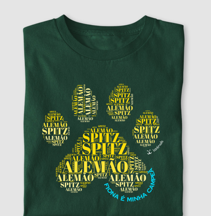 Camiseta Pata de Pet - Nuvem de Palavras - Personalizada | iAnimals