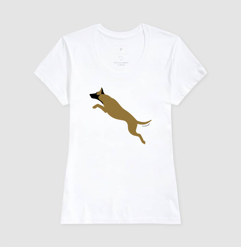 Camiseta Malinois. Saltando - Perfil