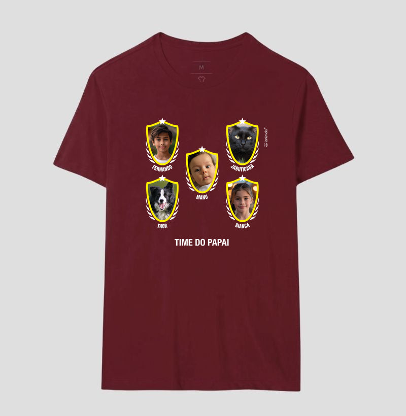 Camiseta Meu Time do Coração - 1  até 9 fotos - Personalizada