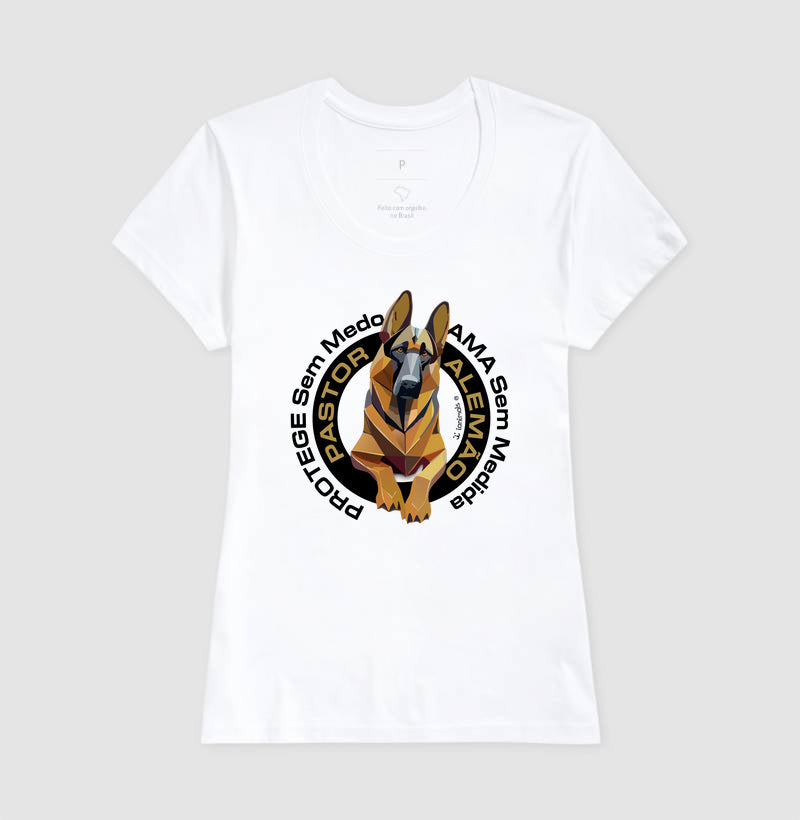 Camiseta Pastor Alemão - Protege sem Medo - Essência