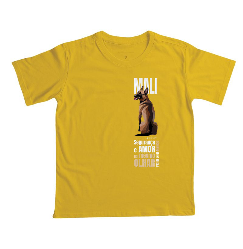 Camiseta Infantil Malinois - Olhar - Essência