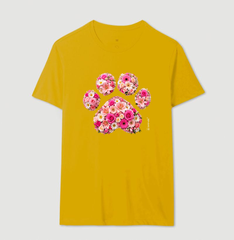 Camiseta Pata em Flor - Pets - Afeto