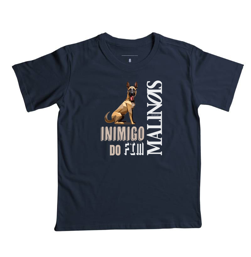 Camiseta Infantil Malinois Inimigo do Fim - Essência