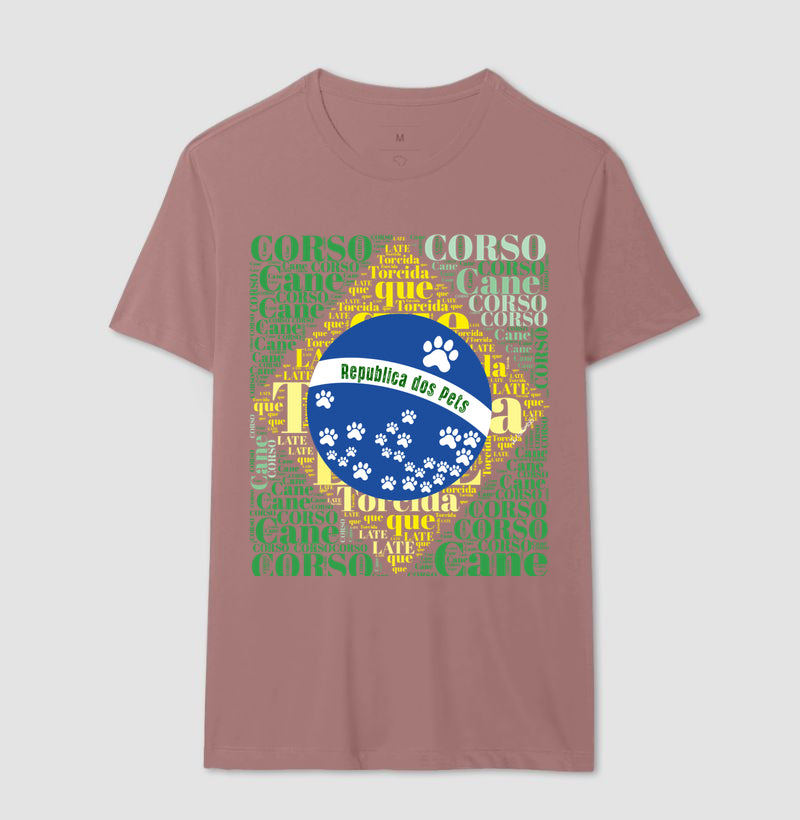 Camiseta Bandeira Brasil Pet - Nuvem de Palavras  - Personalizada