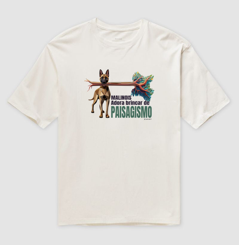 Camiseta Oversized Malinois Paisagismo - Essência