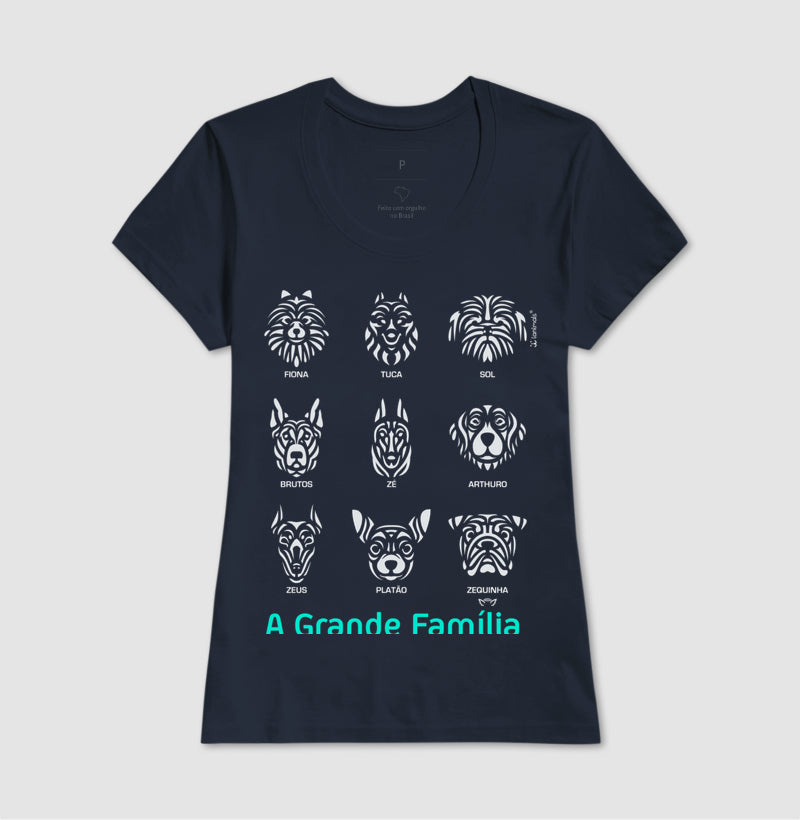 Camiseta Tribal de 1 a 9 Cães - PERSONALIZADA
