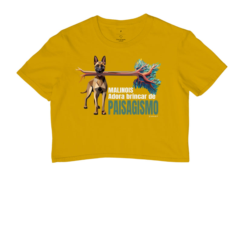 Camiseta Cropped Malinois Paisagismo - Essência