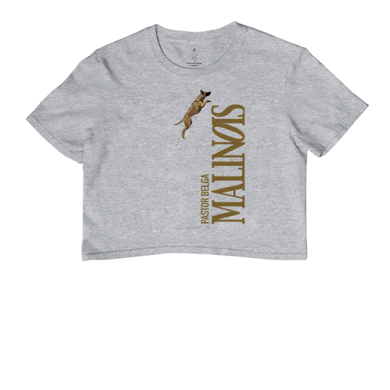 Camiseta Cropped Pastor Belga Malinois O Salto - Geoma