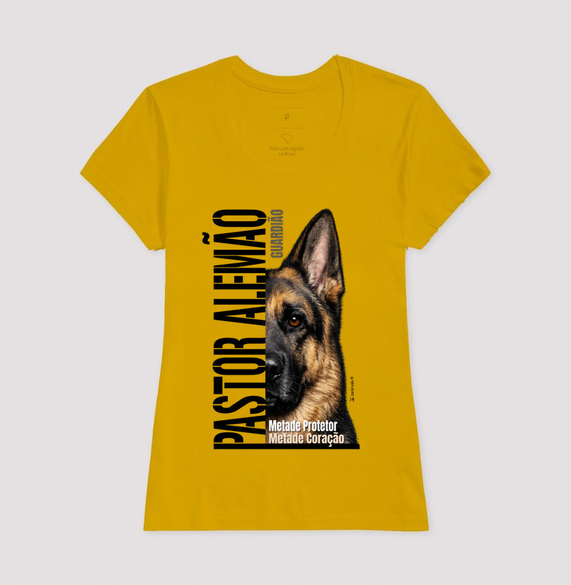 Camiseta Pastor Alemão Metade Protetor - Essência