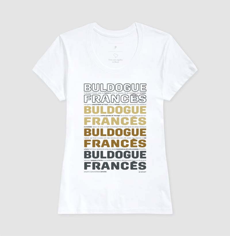 Camiseta Buldogue Francês - Origem