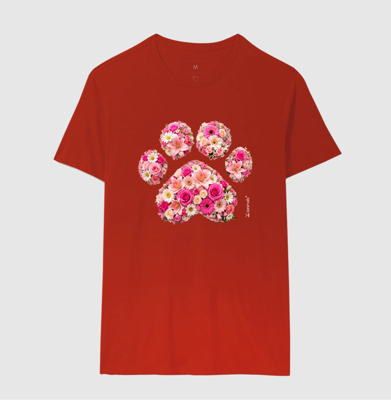 Camiseta Pata em Flor - Pets - Afeto