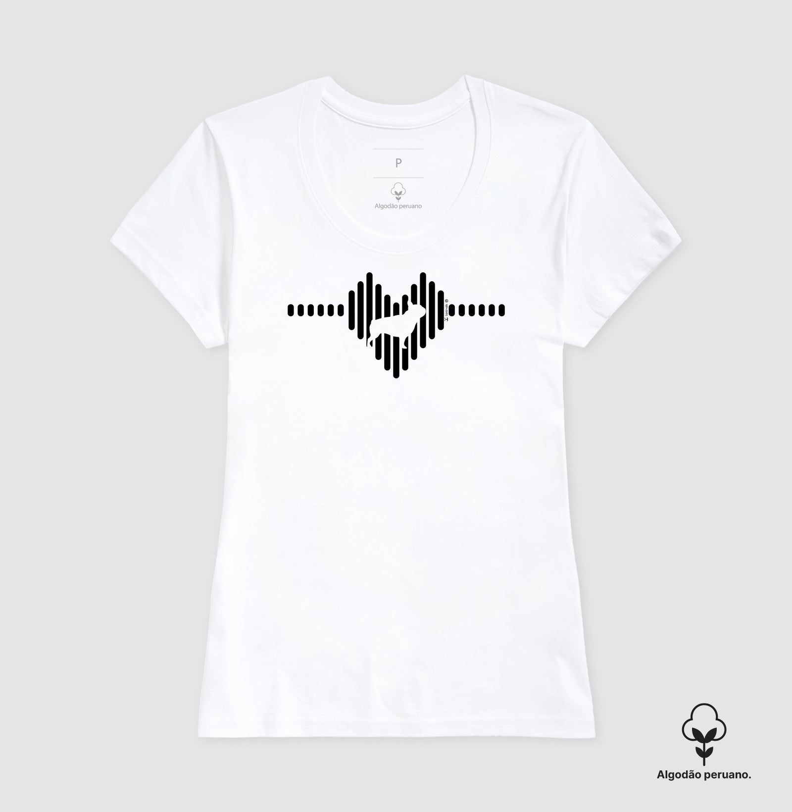 Camiseta Buldogue Francês / INCA SOFT - Coleção Coração