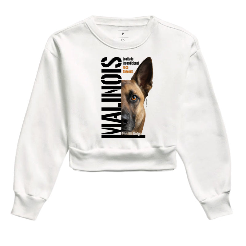 Moletom Cropped Malinois Foco Absoluto - Essência