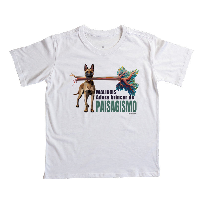 Camiseta Infantil Malinois Paisagismo - Essência