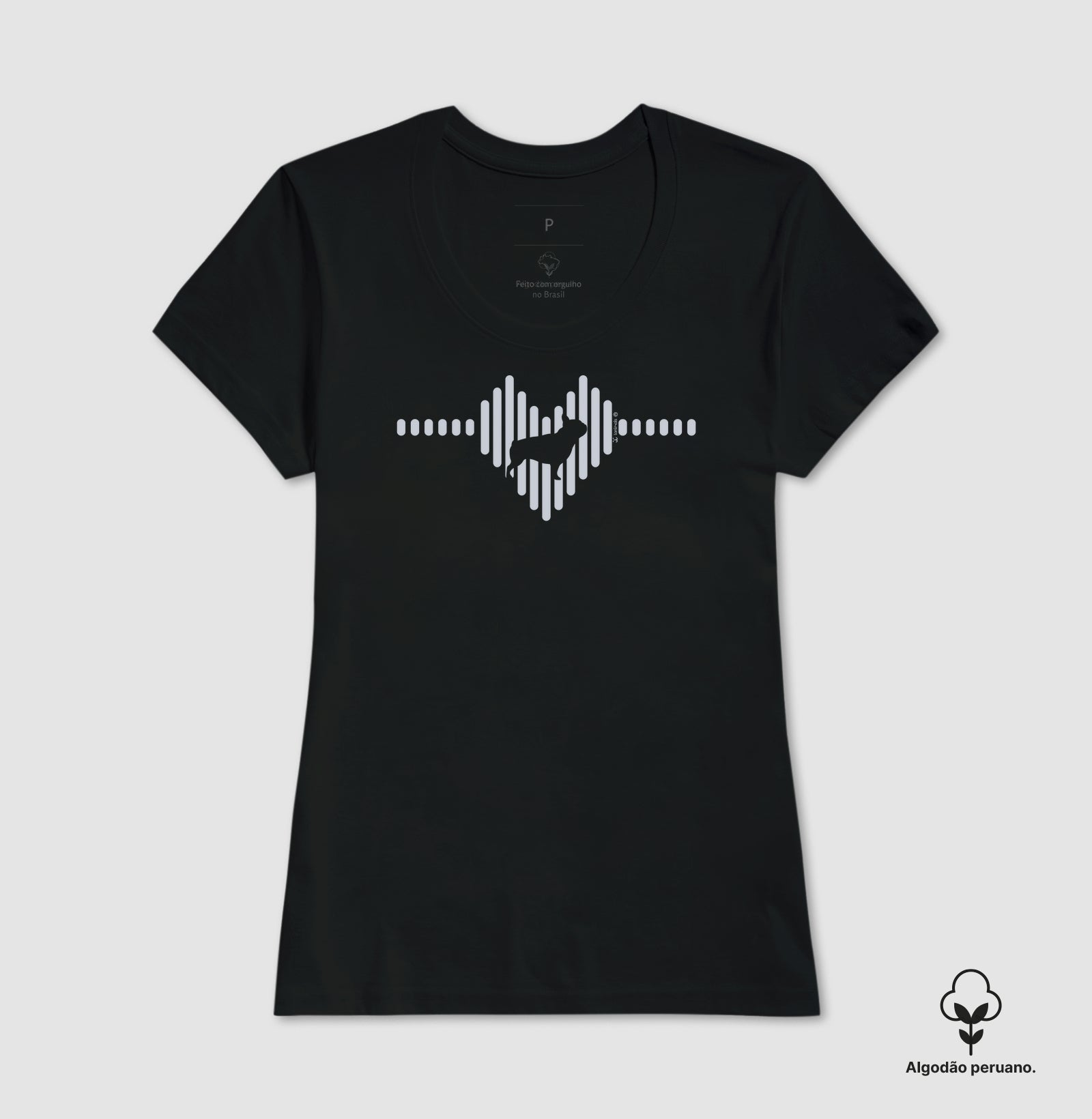 Camiseta Buldogue Francês / INCA SOFT - Coleção Coração