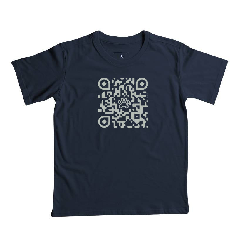 Camiseta Pets, QR Code Declaração de Amor (Infantil) - Coleção AFETO