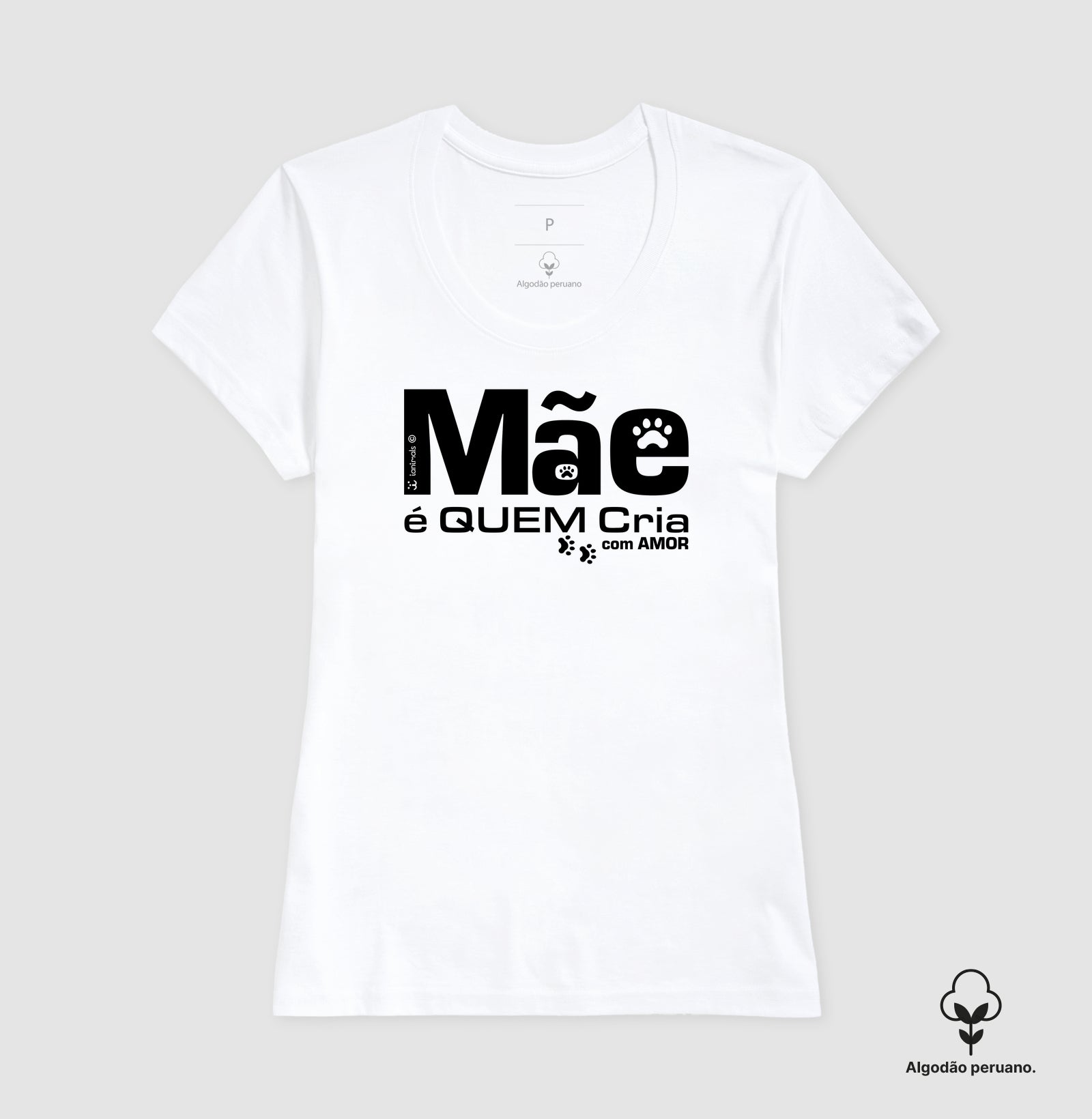 Camiseta INCA SOFT Mãe é Quem Cria - Coleção Afeto