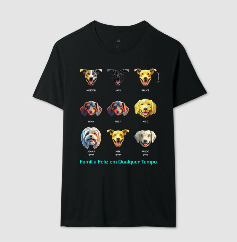 Camiseta Geoma de 1 a 9 Cães  - Personalizada
