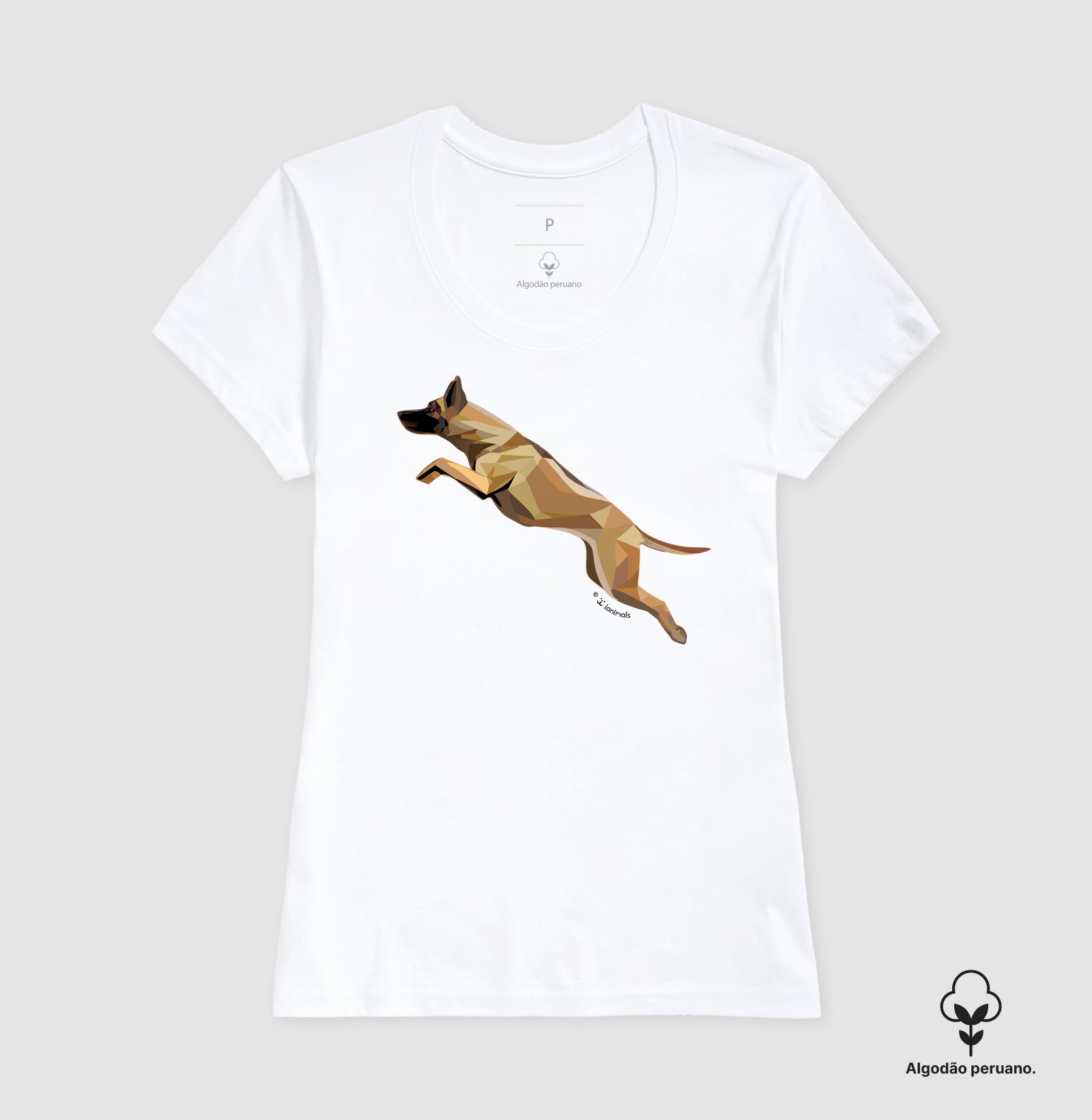 Camiseta INCA SOFT Malinois Saltando - Perfil / Geoma