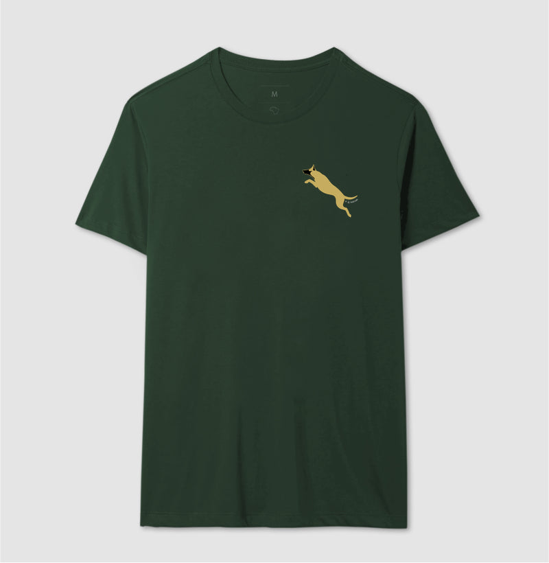 Camiseta Malinois. Saltando - Perfil / Side
