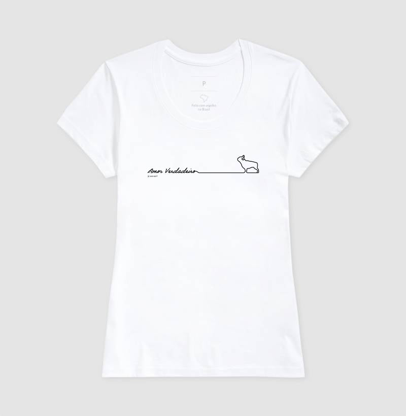 Camiseta Buldogue Francês - Amor Verdadeiro