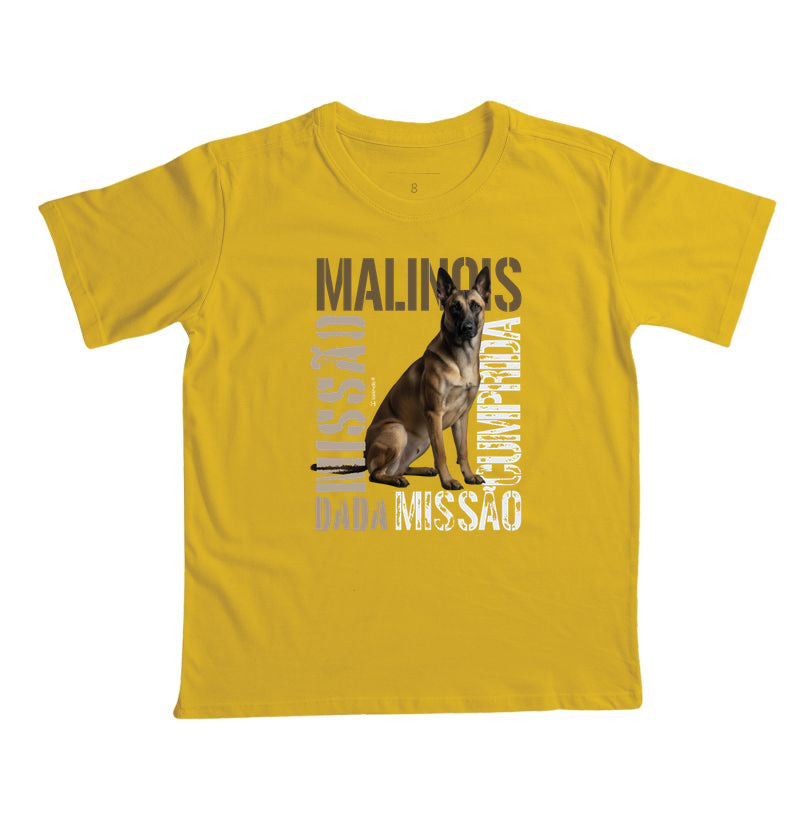 Camiseta Infantil Malinois Missão Cumprida - Essência