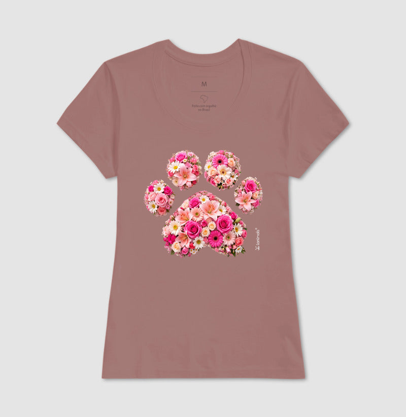 Camiseta Pata em Flor - Pets - Afeto