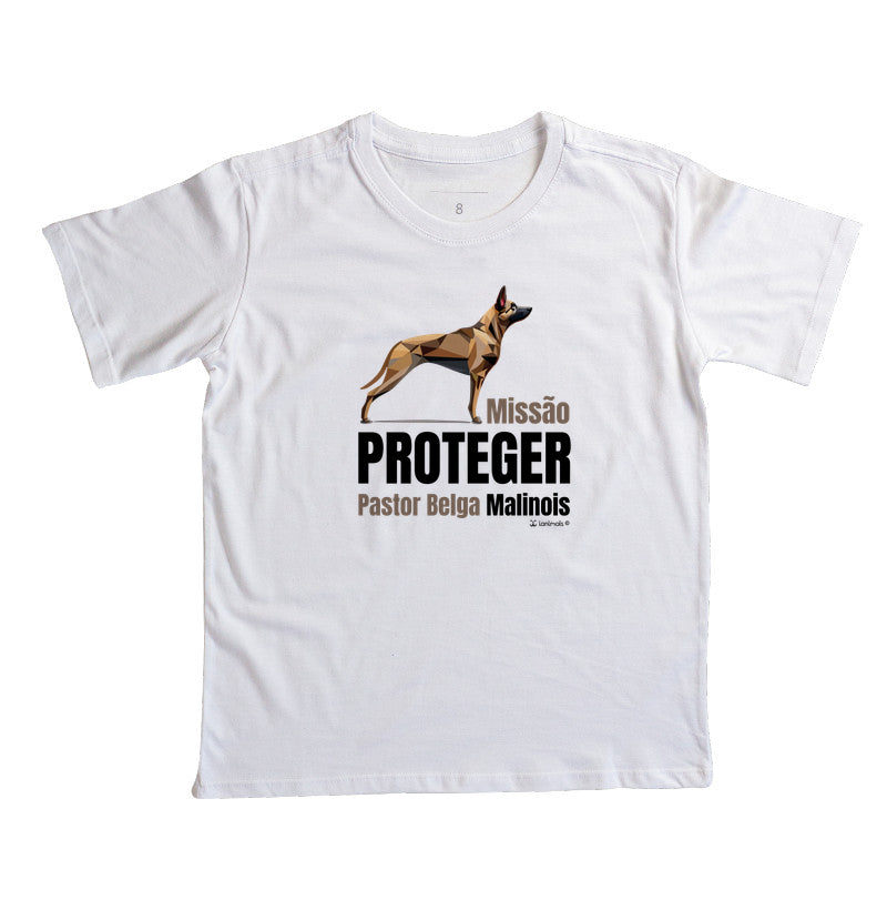 Camiseta Infantil Malinois Missão  Proteger - Essência