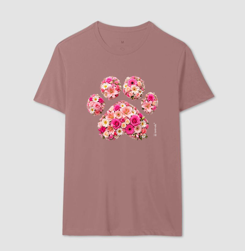 Camiseta Pata em Flor - Pets - Afeto