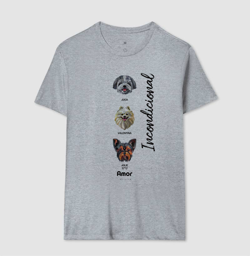 Camiseta Geoma de 1 a 9 Cães  - Personalizada