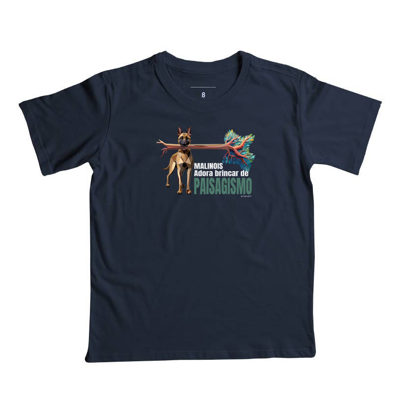 Camiseta Infantil Malinois Paisagismo - Essência