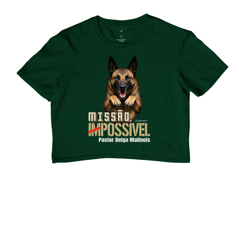 Camiseta Cropped Malinois Missão Impossível - Essência