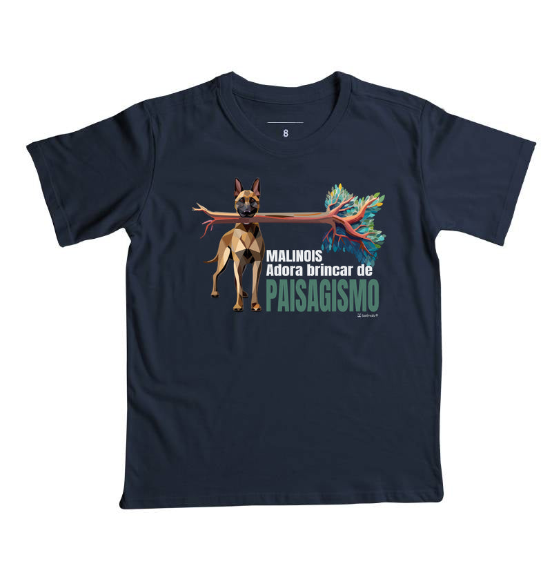 Camiseta Infantil Malinois Paisagismo - Essência